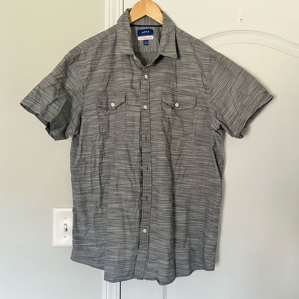 Apt. 9 | men’s gray casual button down shirt - XL
